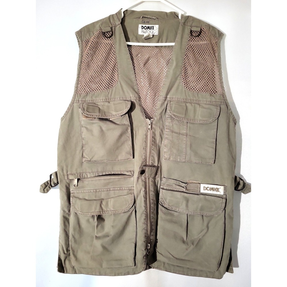 Domke PhoTOGS Photographer Vest Mens M Khaki Fishing Safari Utility Multi Pocket